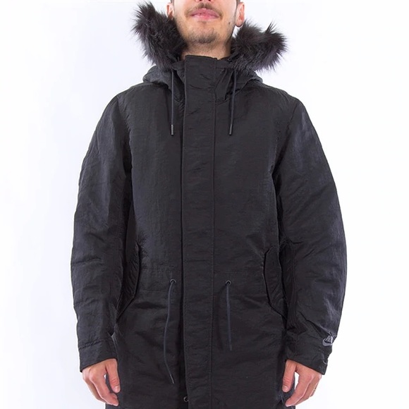 nike coat fur hood